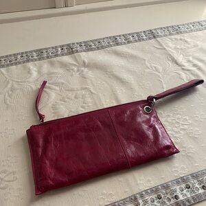 Maroon hobo brand wristlet , hardly used